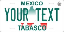 Tabasco 2000 Mexico Plate